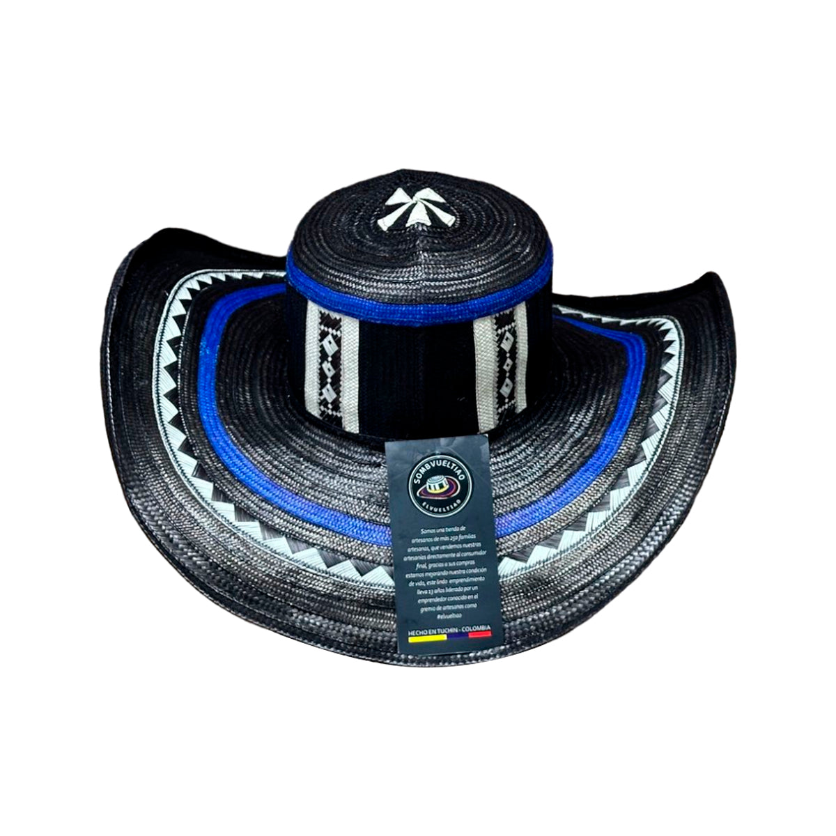 Sombrero 15 Fibras Exclusivo Diseño Negro