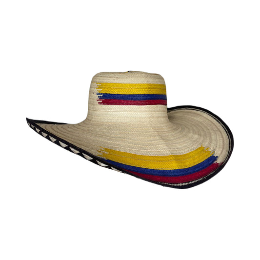 Sombrero 15 Fibras Exclusivo Brochazo Tricolor