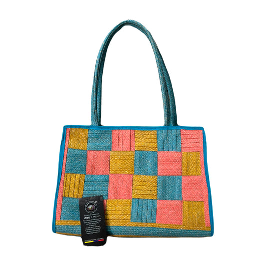 Bolso Ajedrez Multicolor Exclusivo Cuadros