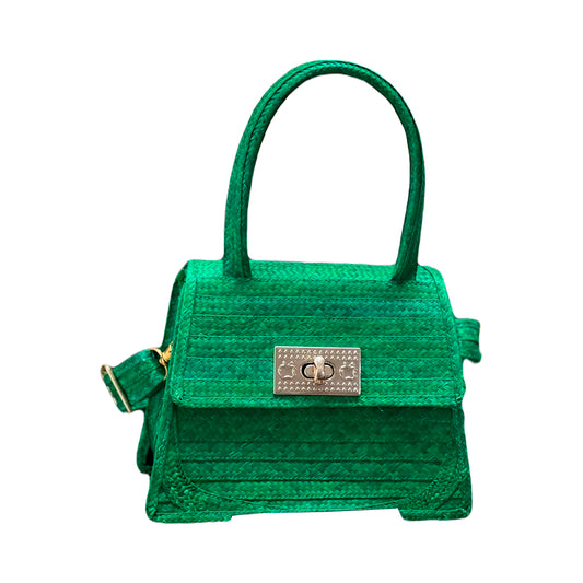 Cartera Exclusiva Artesanal Verde a Mano