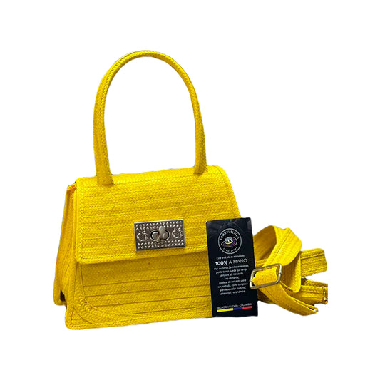 Cartera Exclusiva Artesanal Diseño Amarillo