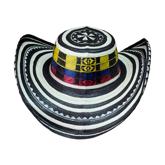 Sombrero 15 Fibras Diseño Tradicional Tricolor