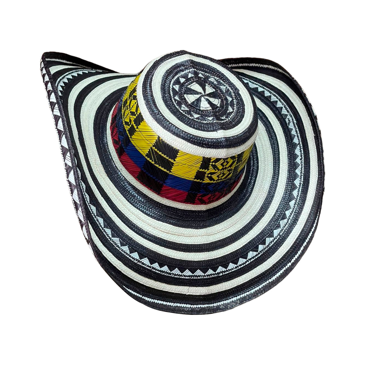 Sombrero 15 Fibras Diseño Tradicional Tricolor