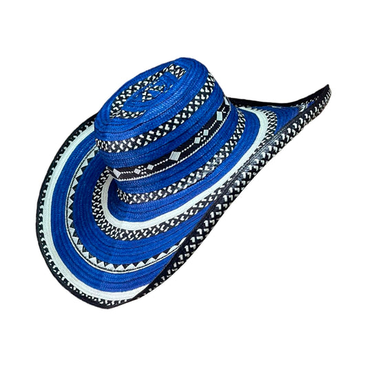 Sombrero 15 Fibras Exclusivo Azul con Figuras