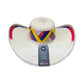 Sombrero 23 Fibras Beige con Diseño Tricolor