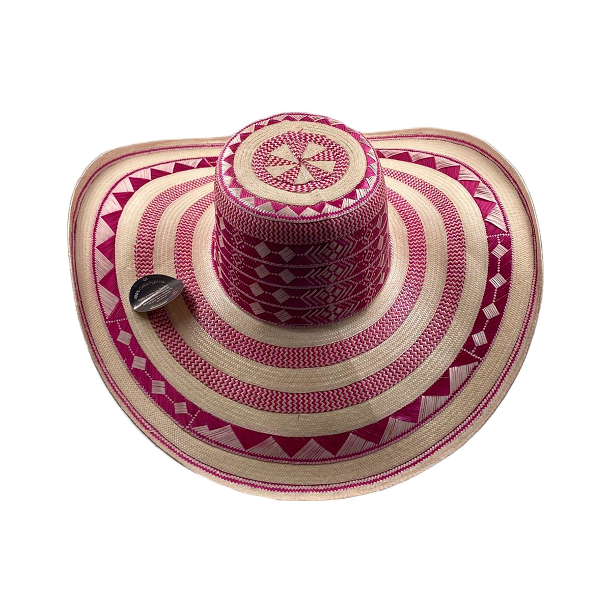 Sombrero 23 Fibras Exclusivo Fucsia Beige