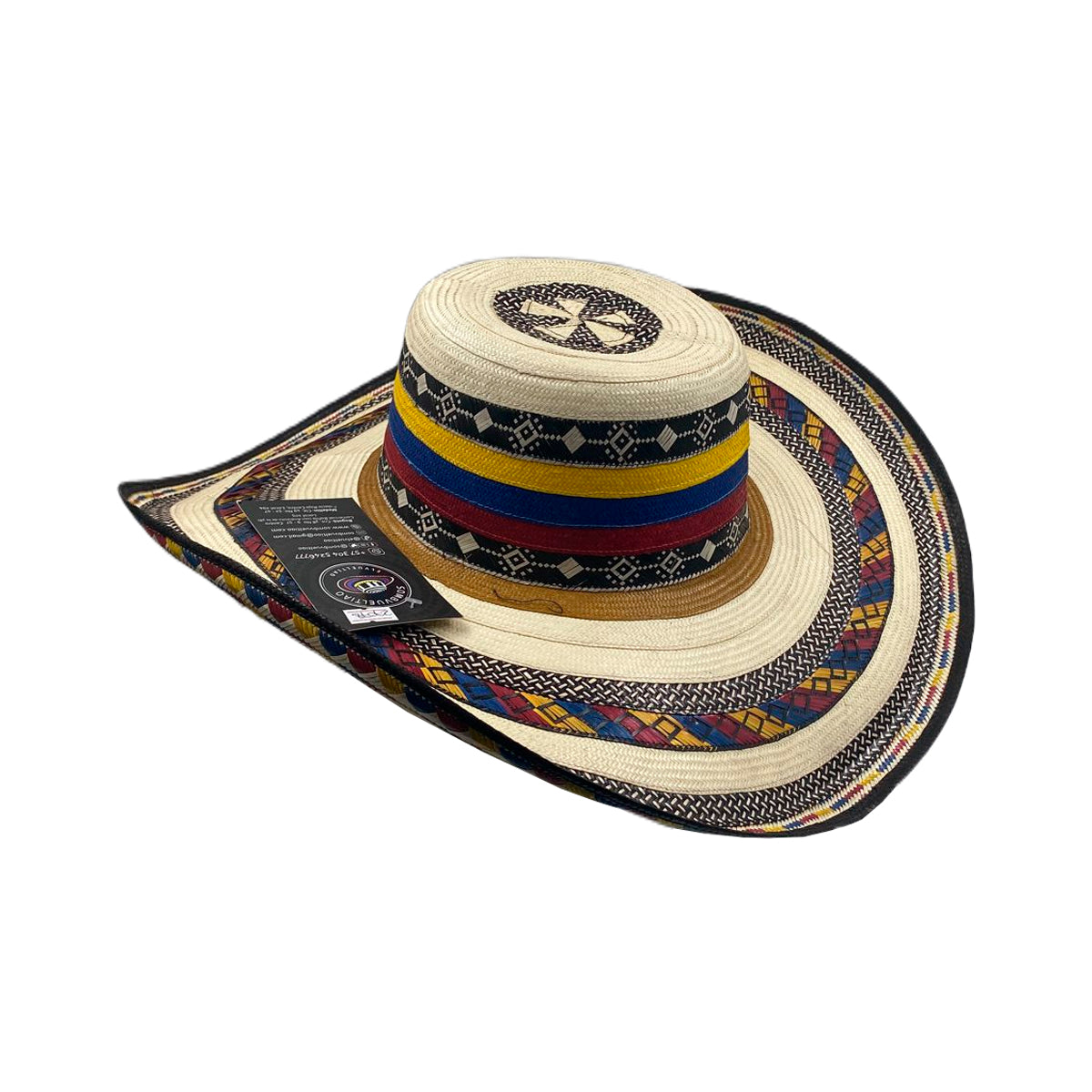 Sombrero 27 Fibras Exclusivo Figuras Tricolor