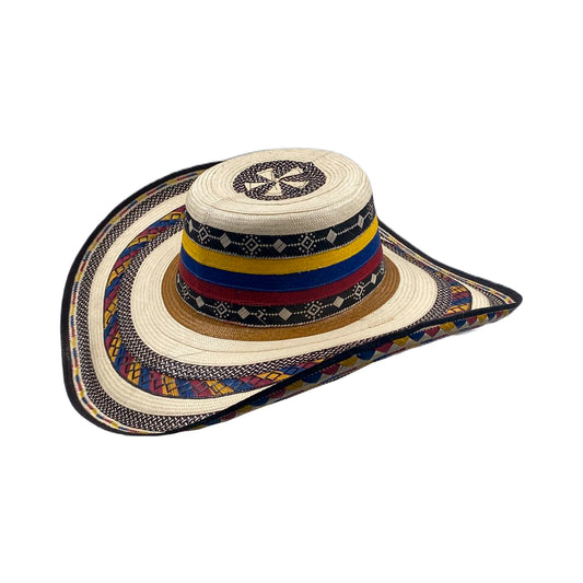 Sombrero 27 Fibras Exclusivo Figuras Tricolor