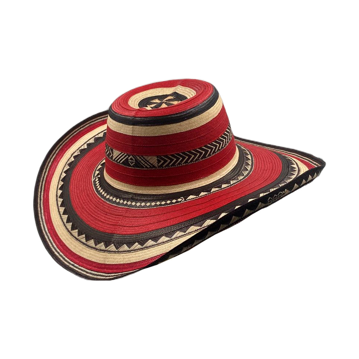 Sombrero 23 Fibras Exclusivo Rojo silvestre Artesanal