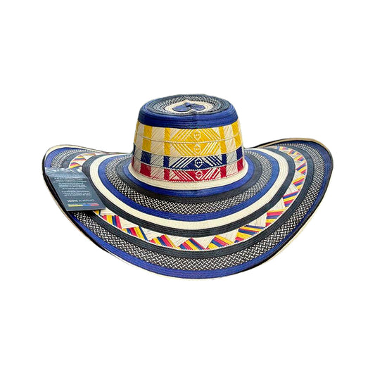 Sombrero 23 Fibras Diseño Colombiano Multicolor