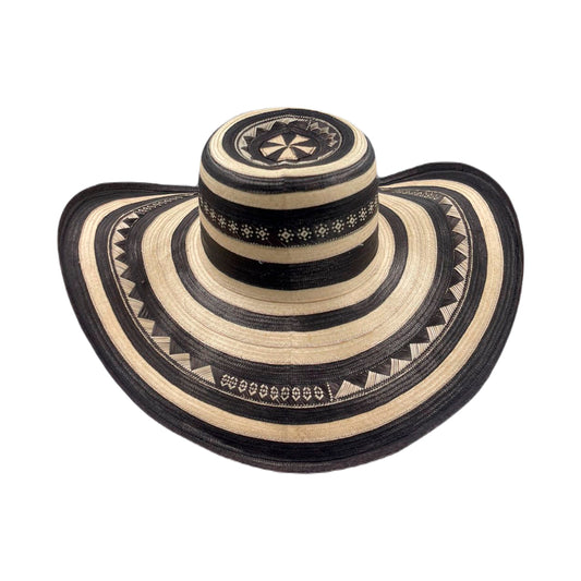 Sombrero 23 Fibras Exclusivo Beige Negro