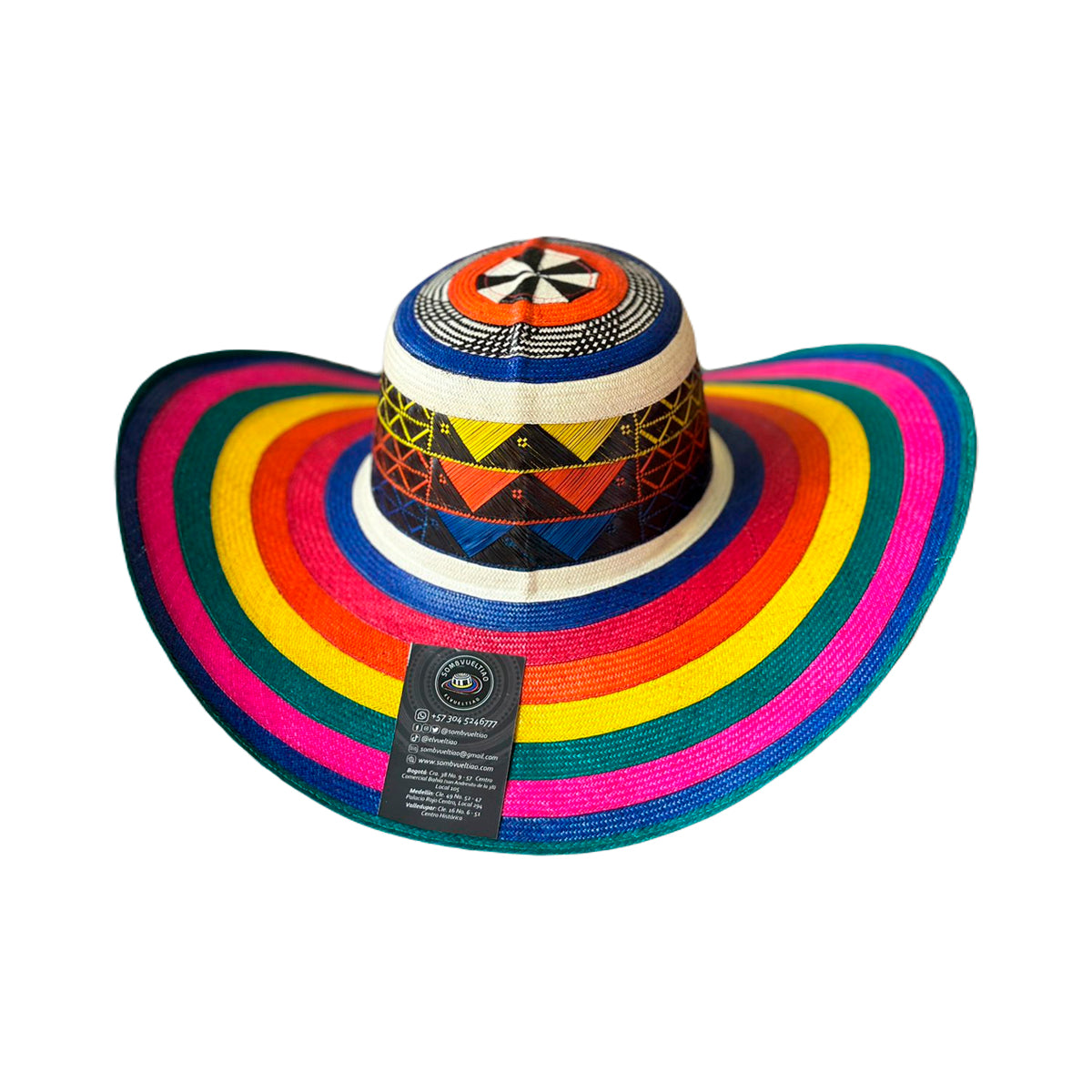 Sombrero 31 Fibras Exclusivo Multicolor Extrafino