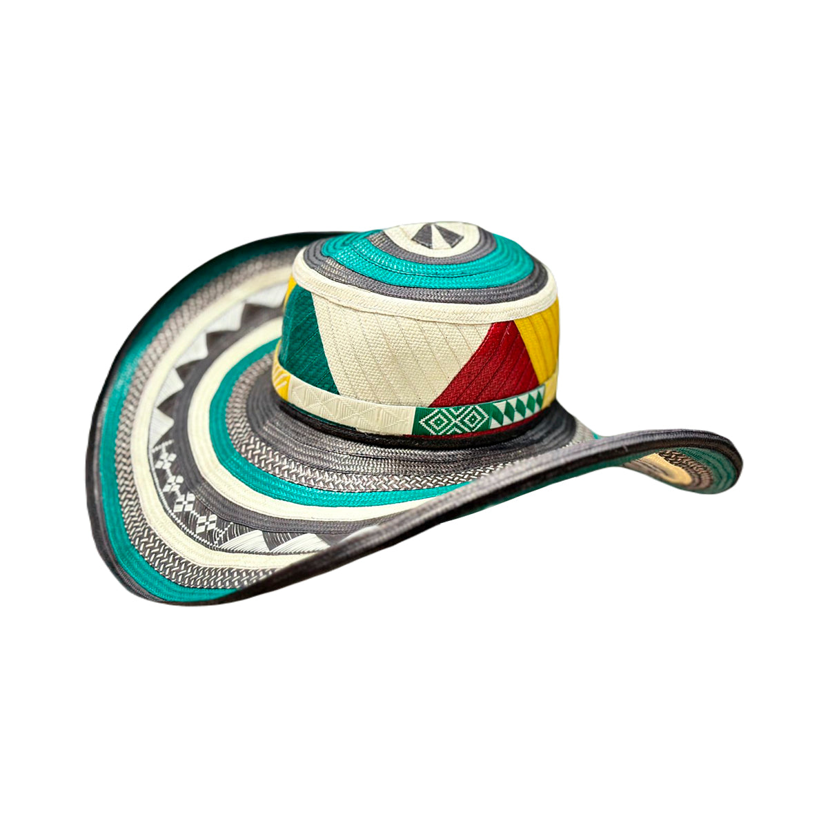 Sombrero 23 Fibras Triangular Multicolor con Figuras