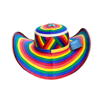 Sombrero 23 Fibras Artesanal Colores Arcoiris