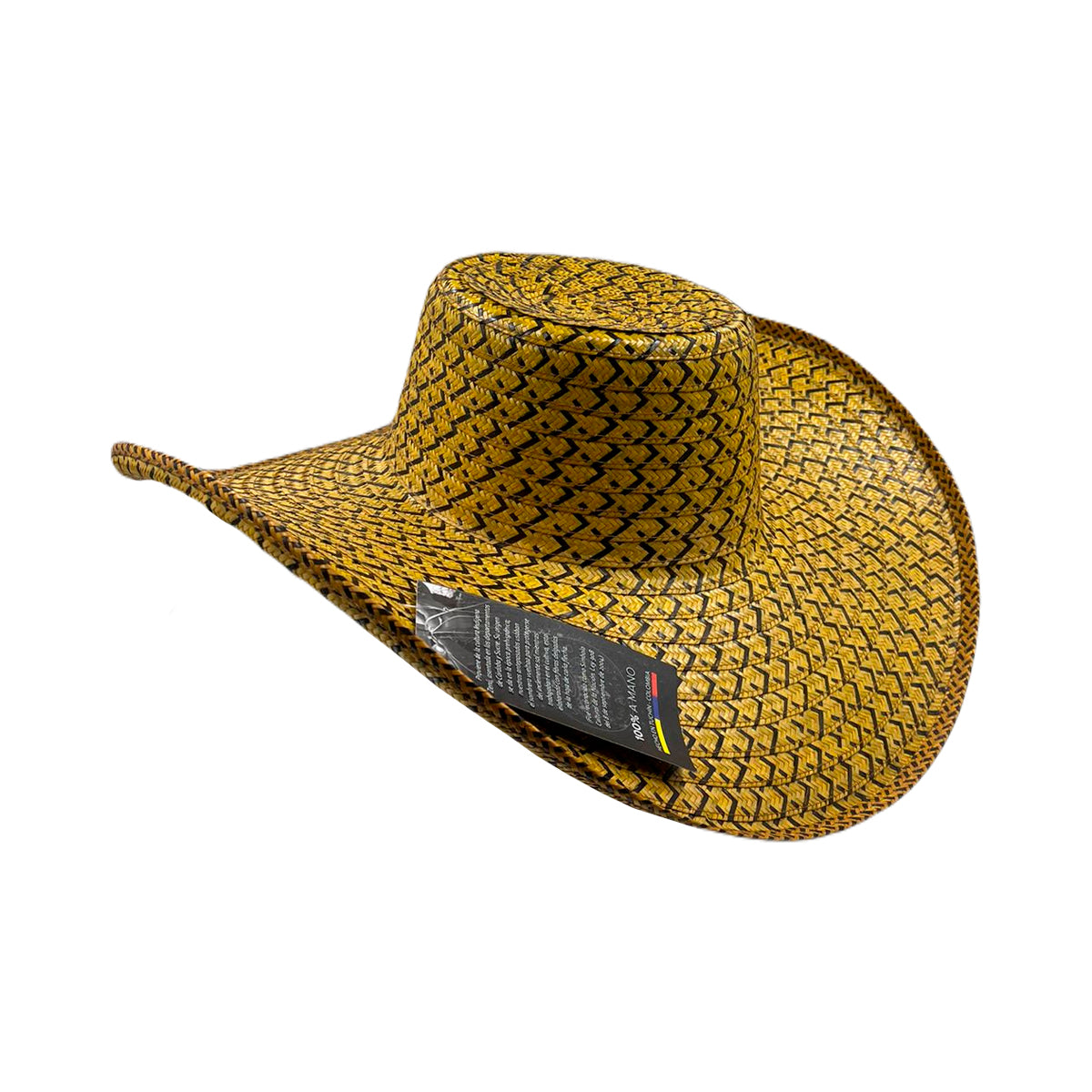 Sombrero 23 Fibras Exclusivo Amarillo Figuras Flechas