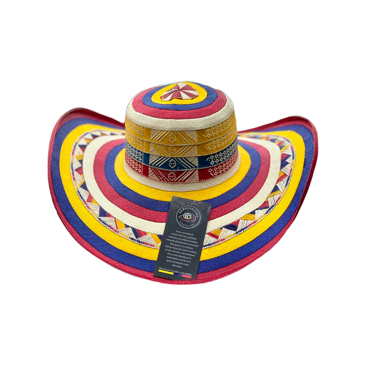 Sombrero 23 Fibras Colador Exclusivo Tricolor