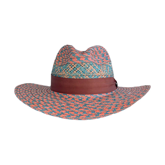 Sombrero Panameño Exclusivo Rosa Figuras