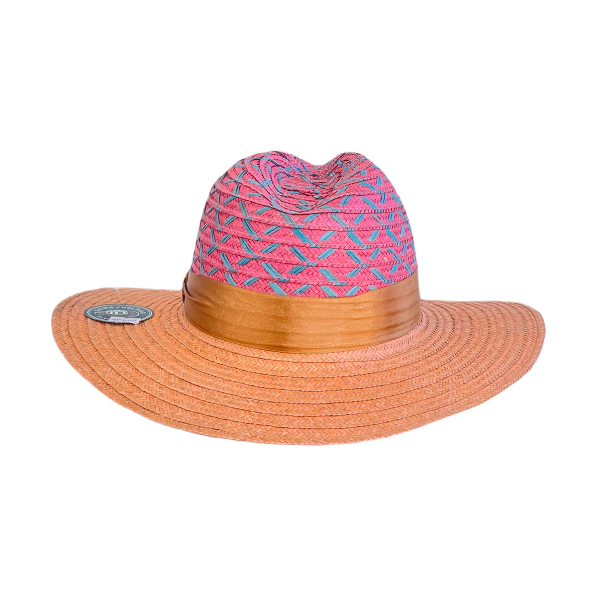 Sombrero Panameño Exclusivo Rosa y Naranja