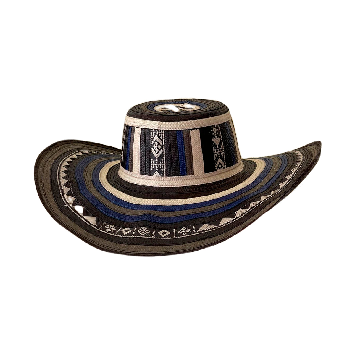 Sombrero 23 Fibras Azul Tejido Extrafino