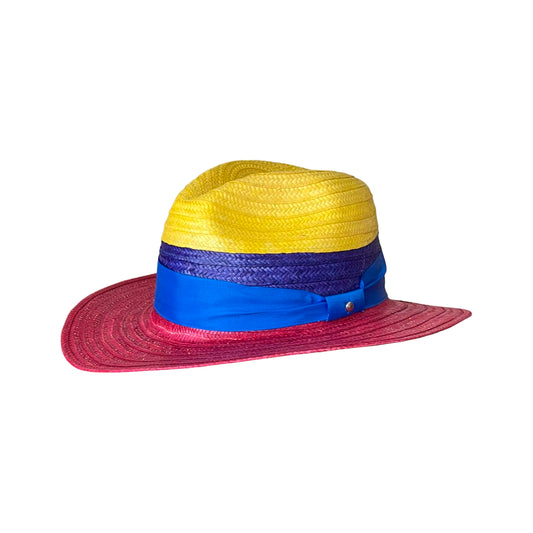 Sombrero Panameño Exclusivo Tricolor