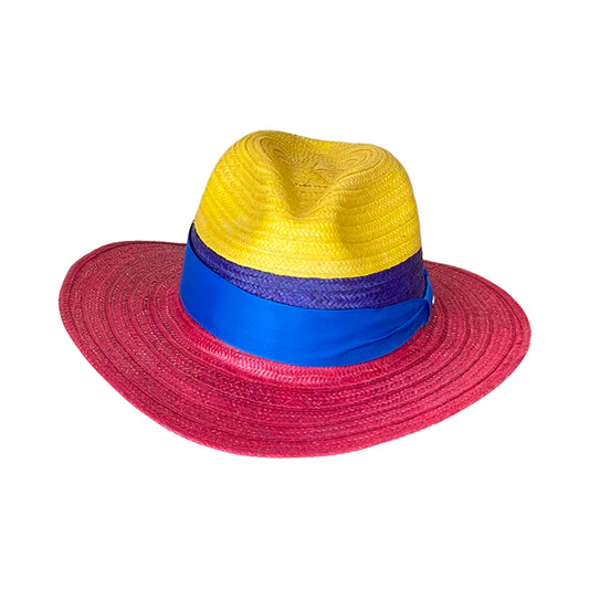 Sombrero Panameño Exclusivo Tricolor