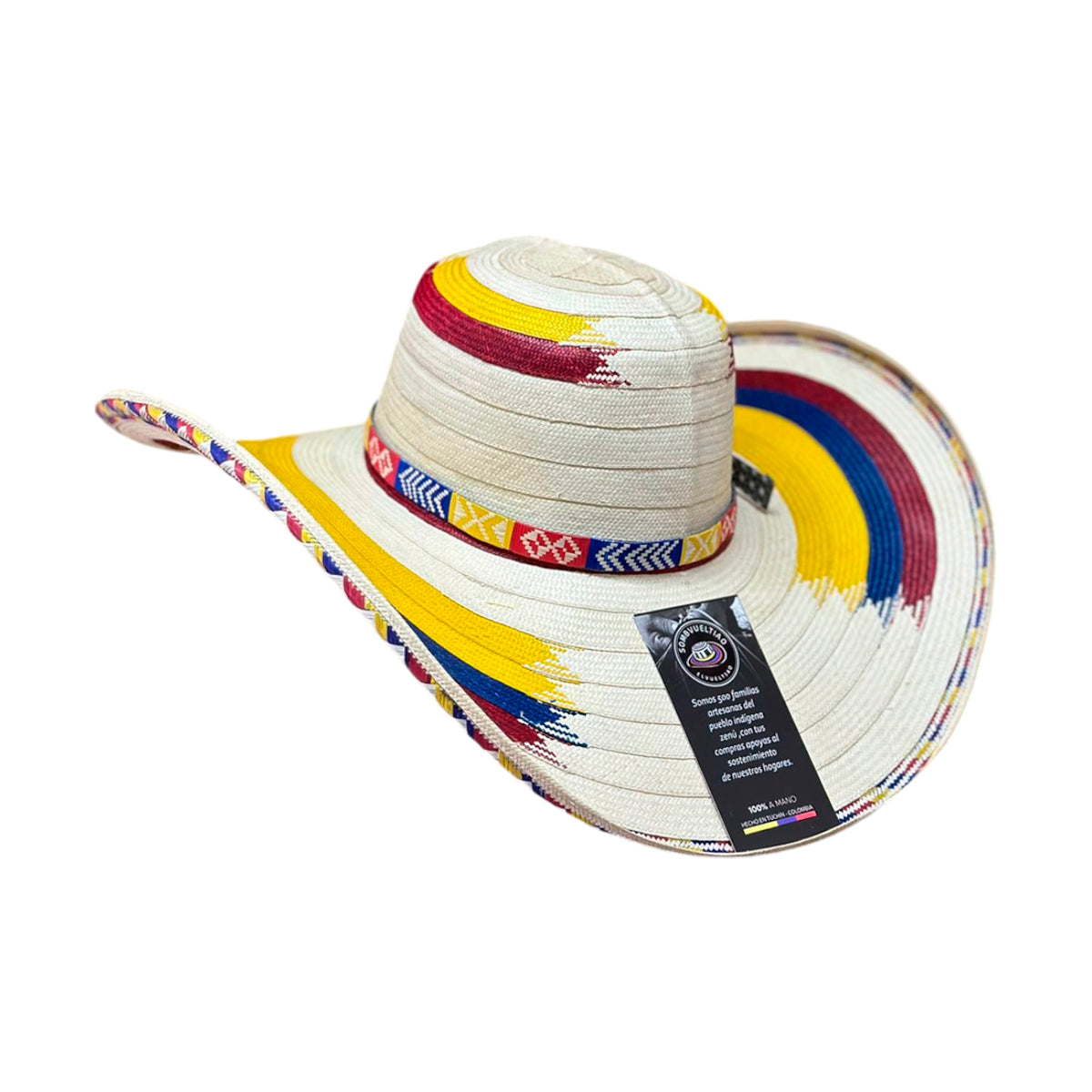 Sombrero 27 Fibras Condor Diseño Tricolor