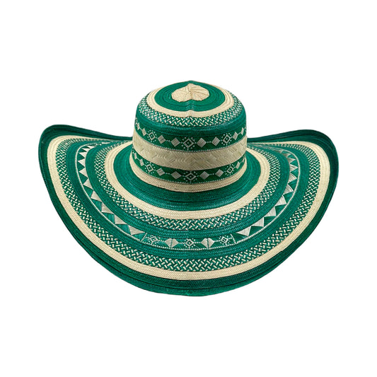 Sombrero 23 Fibras Exclusivo Diseño Verde