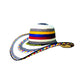 Sombrero 23 Fibras Exclusivo Blanco + Tricolor