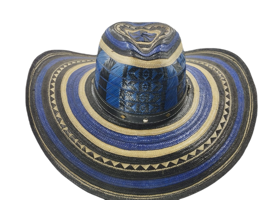 Sombrero 15 Fibras Hormado Exclusivo Azul