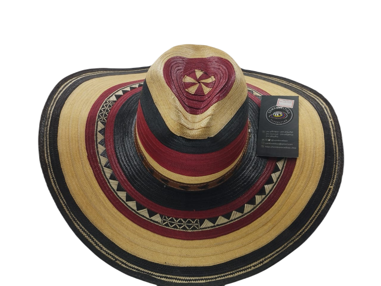 Sombrero 15 Fibras Hormado Rojo Exclusivo