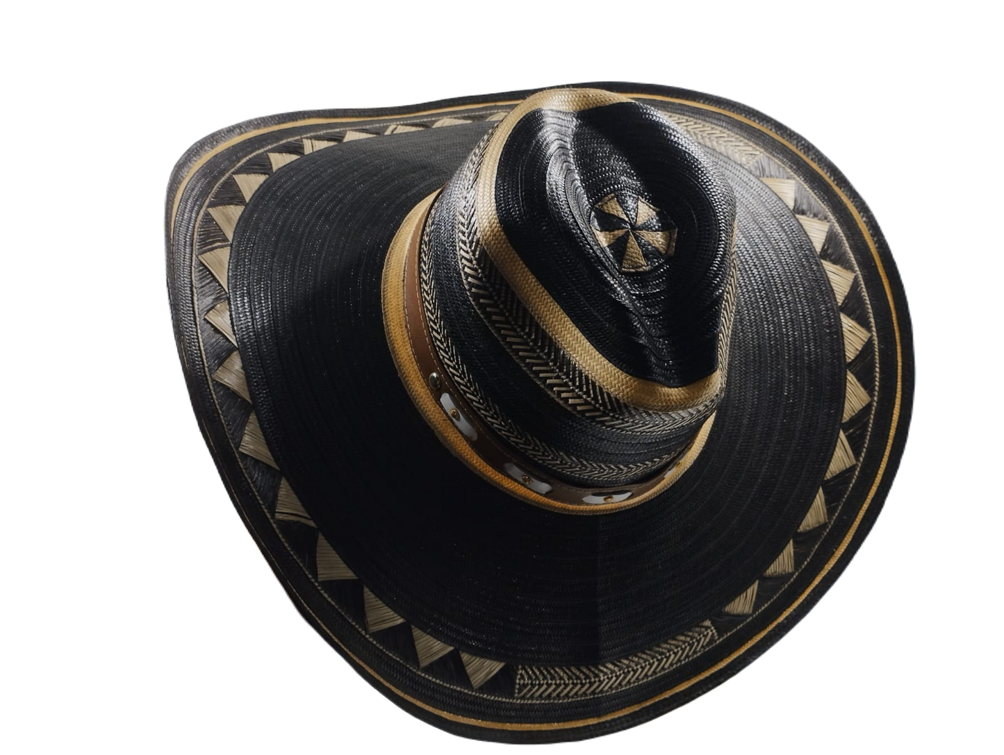 Sombrero 23 Fibras Hormado Artesanal Negro