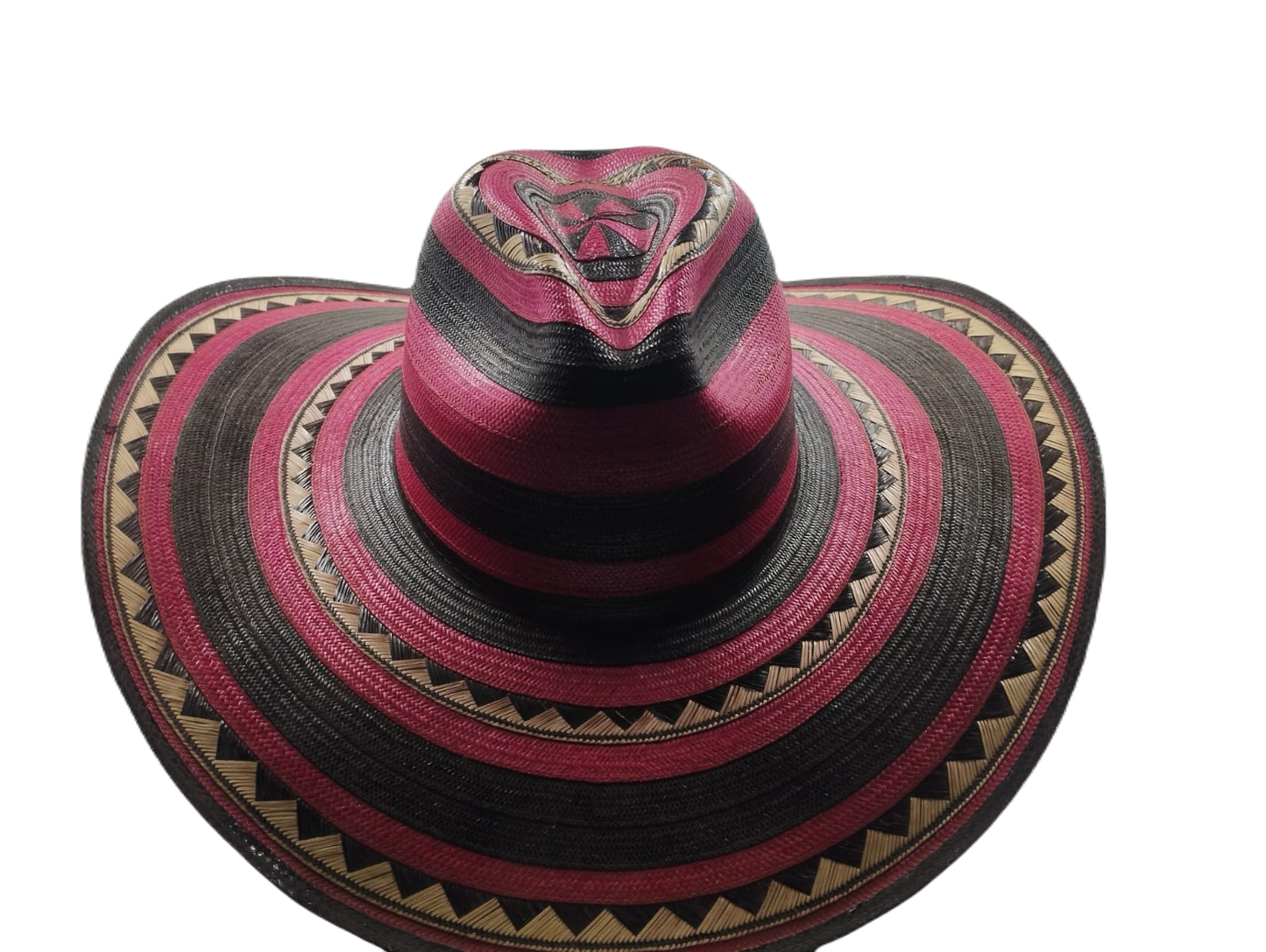 Sombrero 23 Fibras Hormado Rojo y Negro