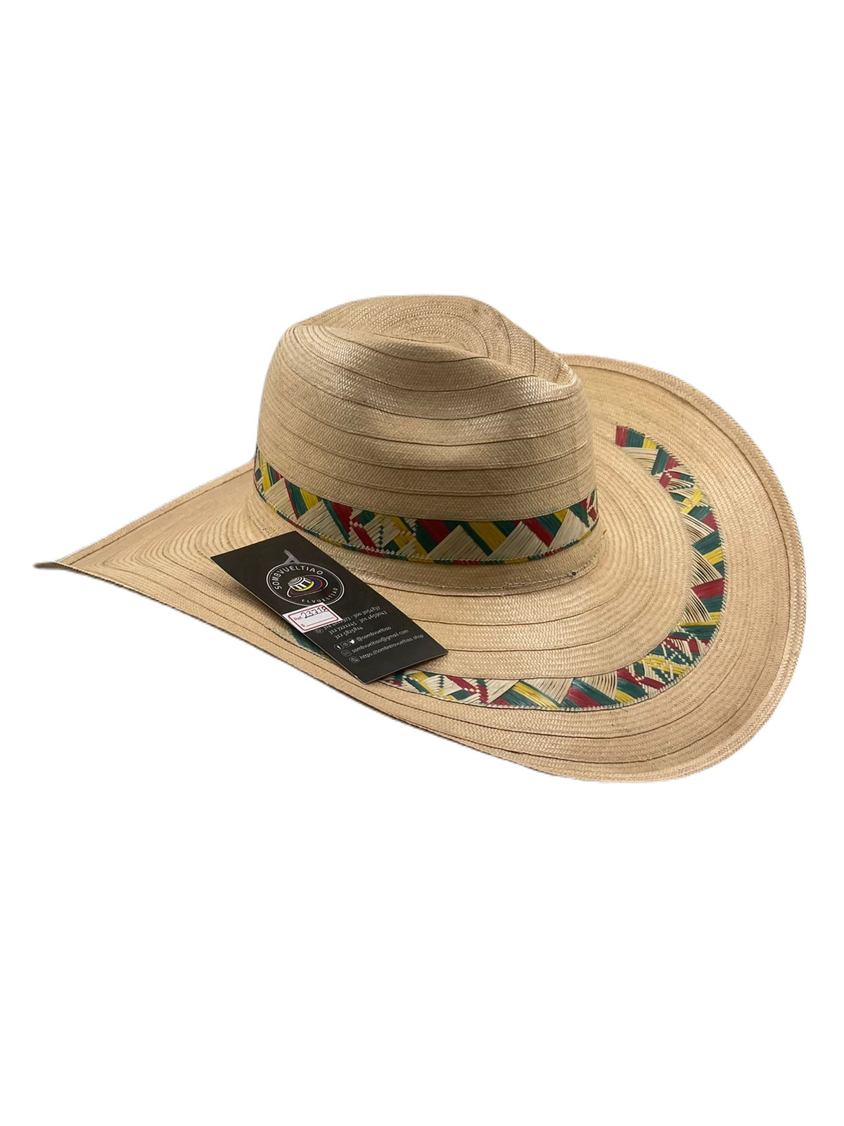 Sombrero 23 Fibras Hormado Pintas Multicolor