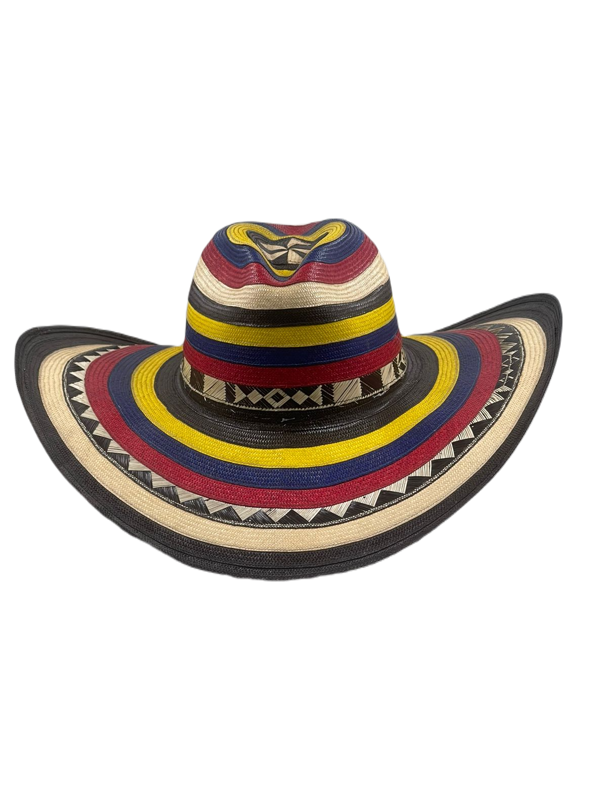 Sombrero 23 Fibras Hormado Tricolor Extrafino