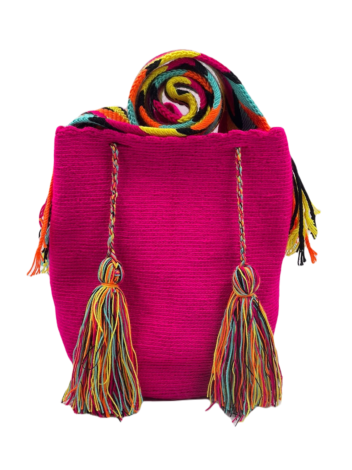 Mochila Wayuu Exclusiva Diseño Fucsia