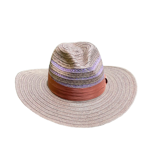 Sombrero Panameño Diseño Bicolor Fino a Mano