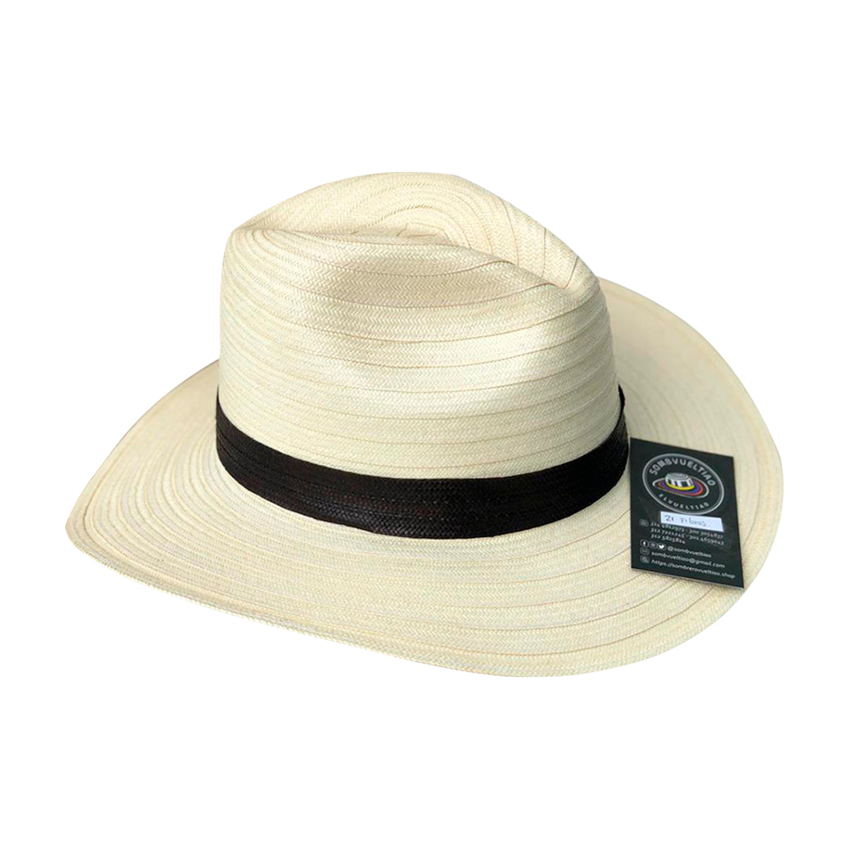 Sombrero Panameño 21 Fibras Fino Beige