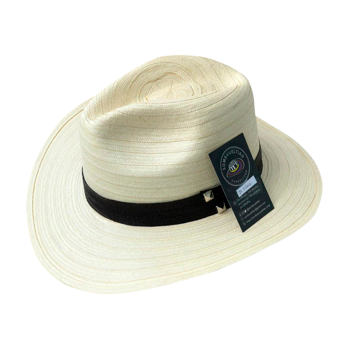 Sombrero Panameño 21 Fibras Fino Beige