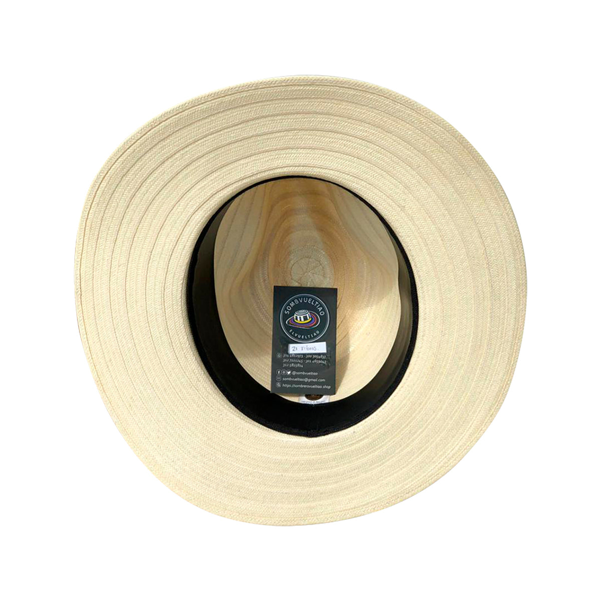 Sombrero Panameño 21 Fibras Fino Beige