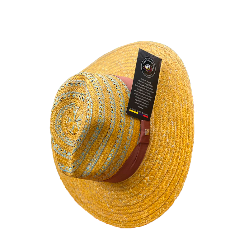 Sombrero Panameño Exclusivo Diseño Franjas