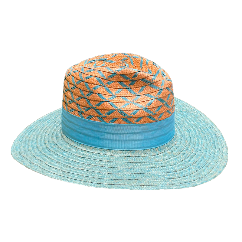 Sombrero Panameño Exclusivo Diseño Ala Azul