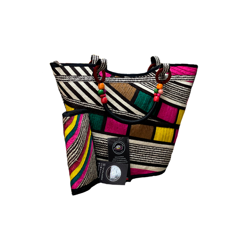 Set Bolso + Billetera Diseño Multicolor Exclusivo