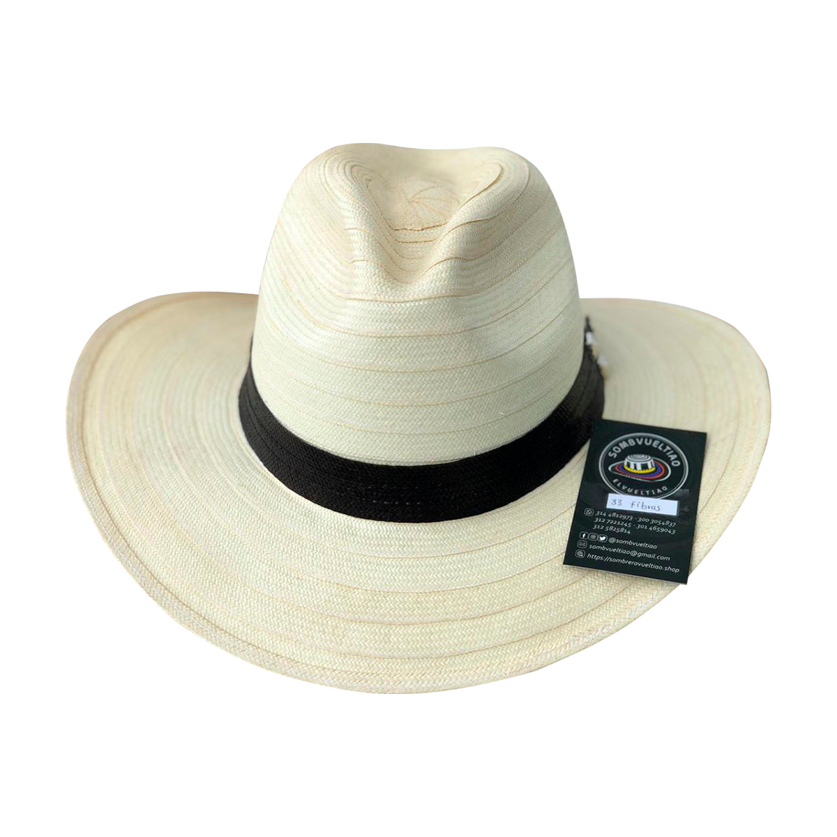 Sombrero Panameño 33 Fibras Extrafino Beige