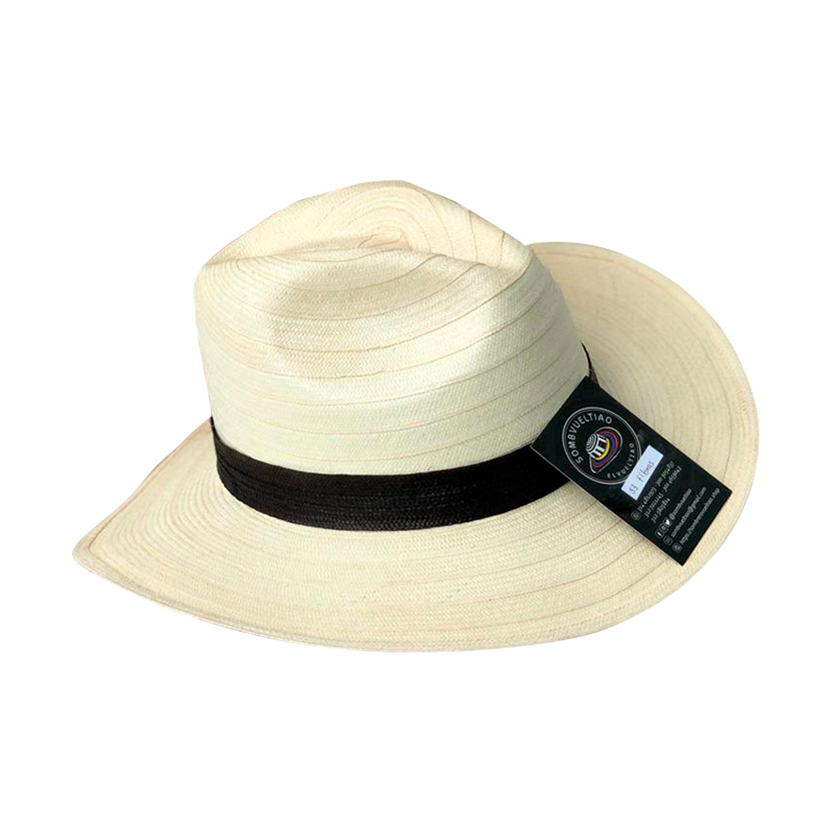 Sombrero Panameño 33 Fibras Extrafino Beige