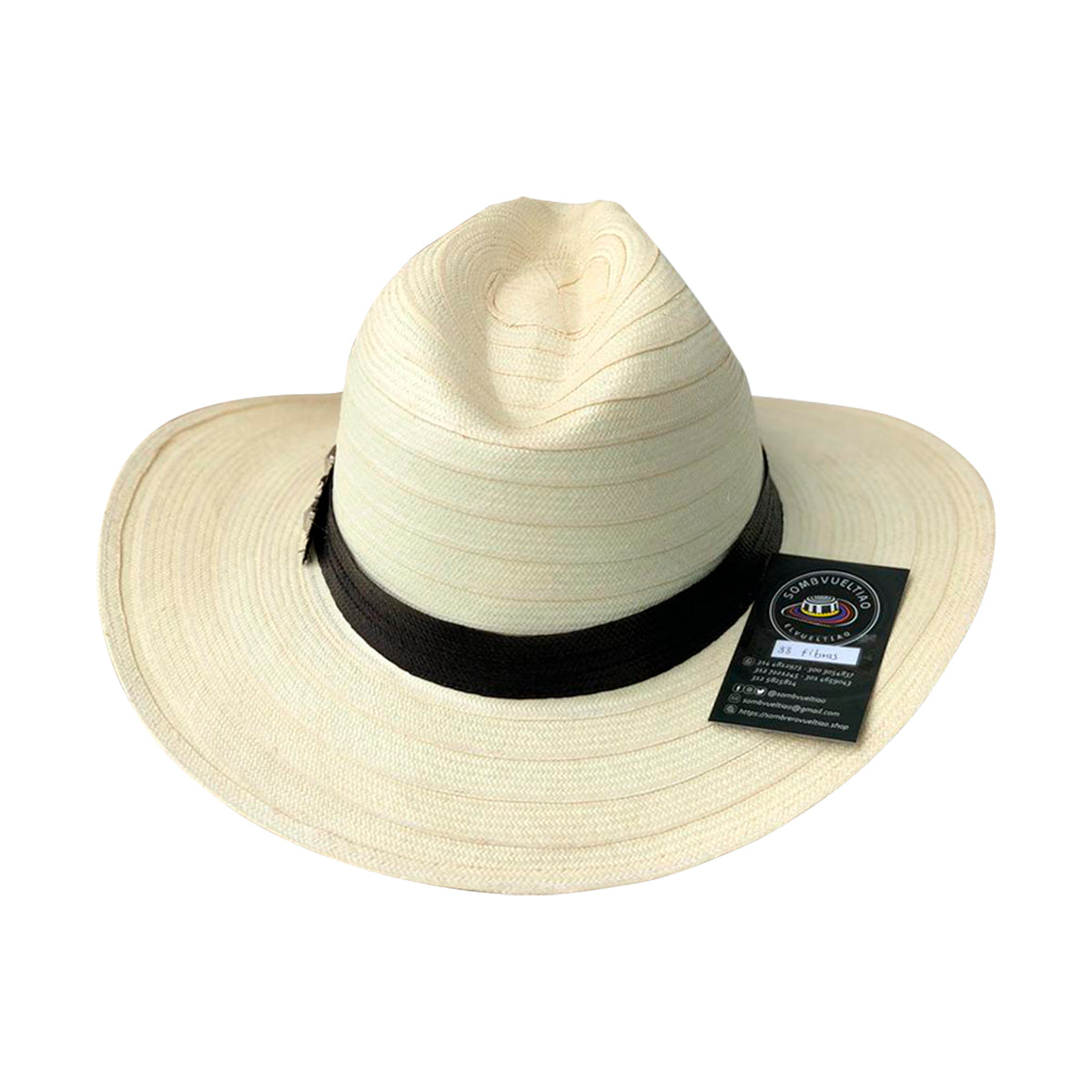 Sombrero Panameño 33 Fibras Extrafino Beige