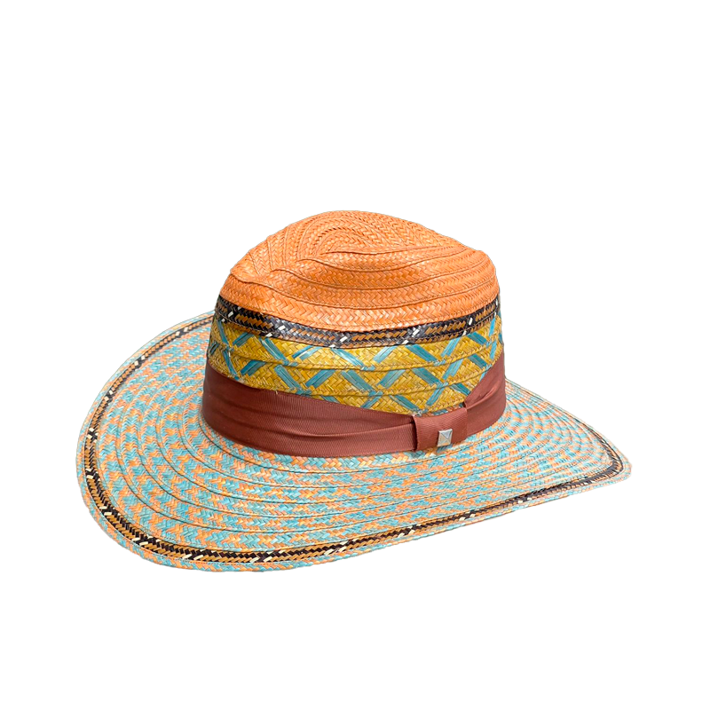 Sombrero Panameño Exclusivo Pintas Multicolor