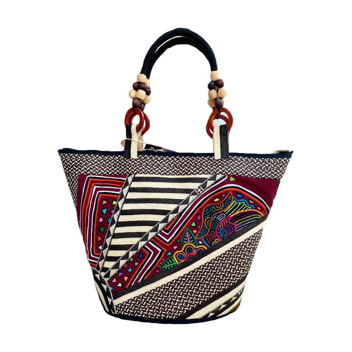 Bolso Exclusivo Figuras Wayuu Multicolor Fino