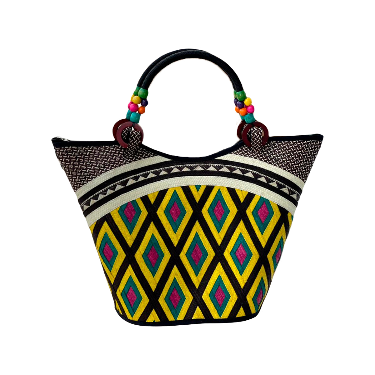 Bolso Exclusivo Figuras Artesanales Multicolor