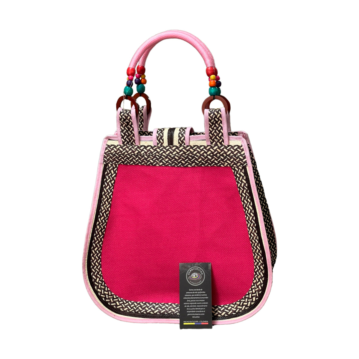 Bolso Pera Exclusivo Caña Flecha Multicolor A Mano