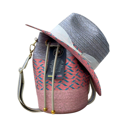 Combo Exclusivo Sombrero + Bolso Diseño Multicolor